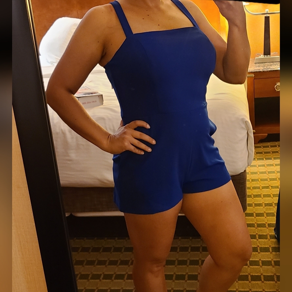 Blue Short Jumpsuit